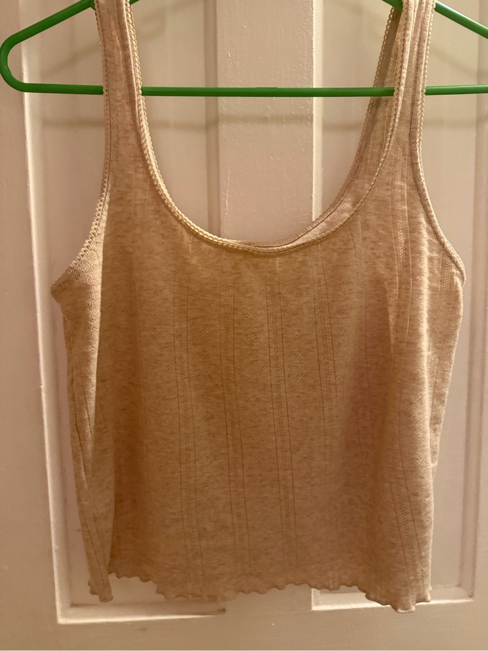 American Eagle Outfitters Beige Tank Top with Subtle Texture